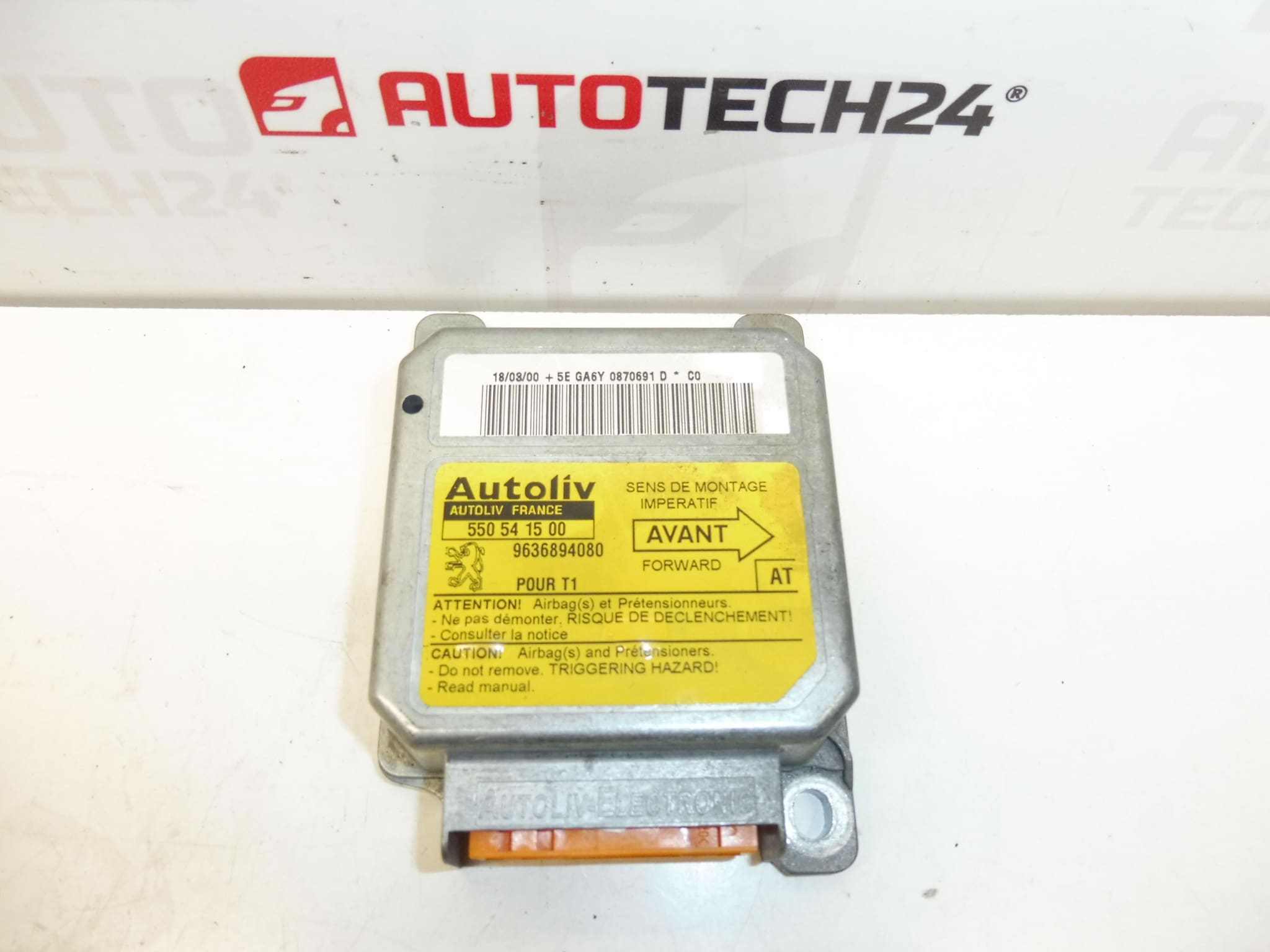 Μονάδα αερόσακου Peugeot 206 9636894080 6545GJ