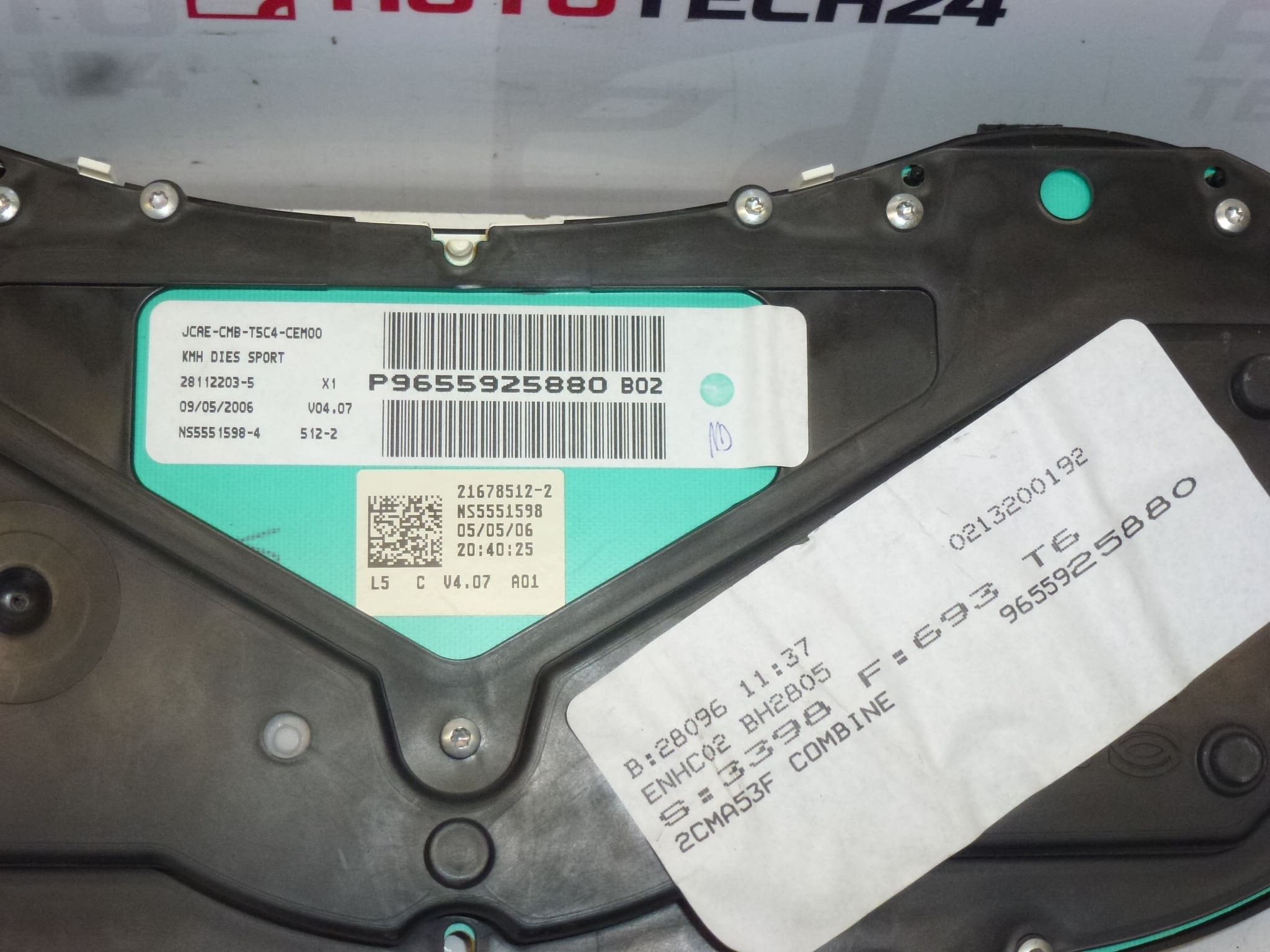 Ταχόμετρο Peugeot 307 II χιλιομετρική απόσταση 239000 χλμ 9655925880 - Image 2