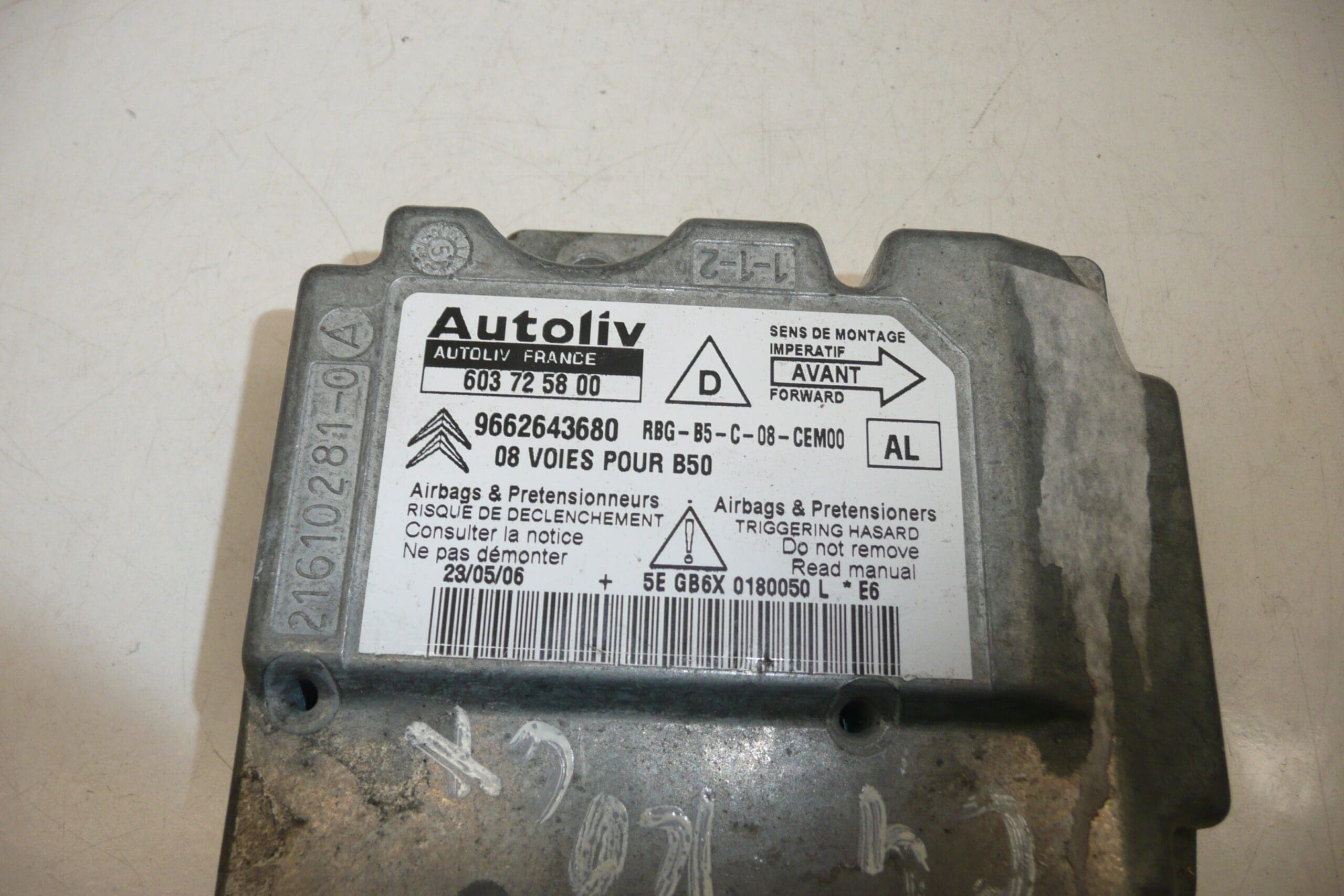 Μονάδα αερόσακου Citroën C4 9662643680