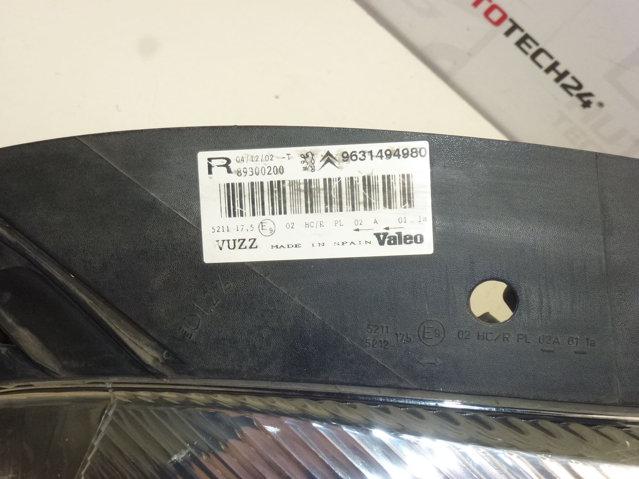 Light Citroën Xsara Picasso δεξιά -04 9631494980 6205W0