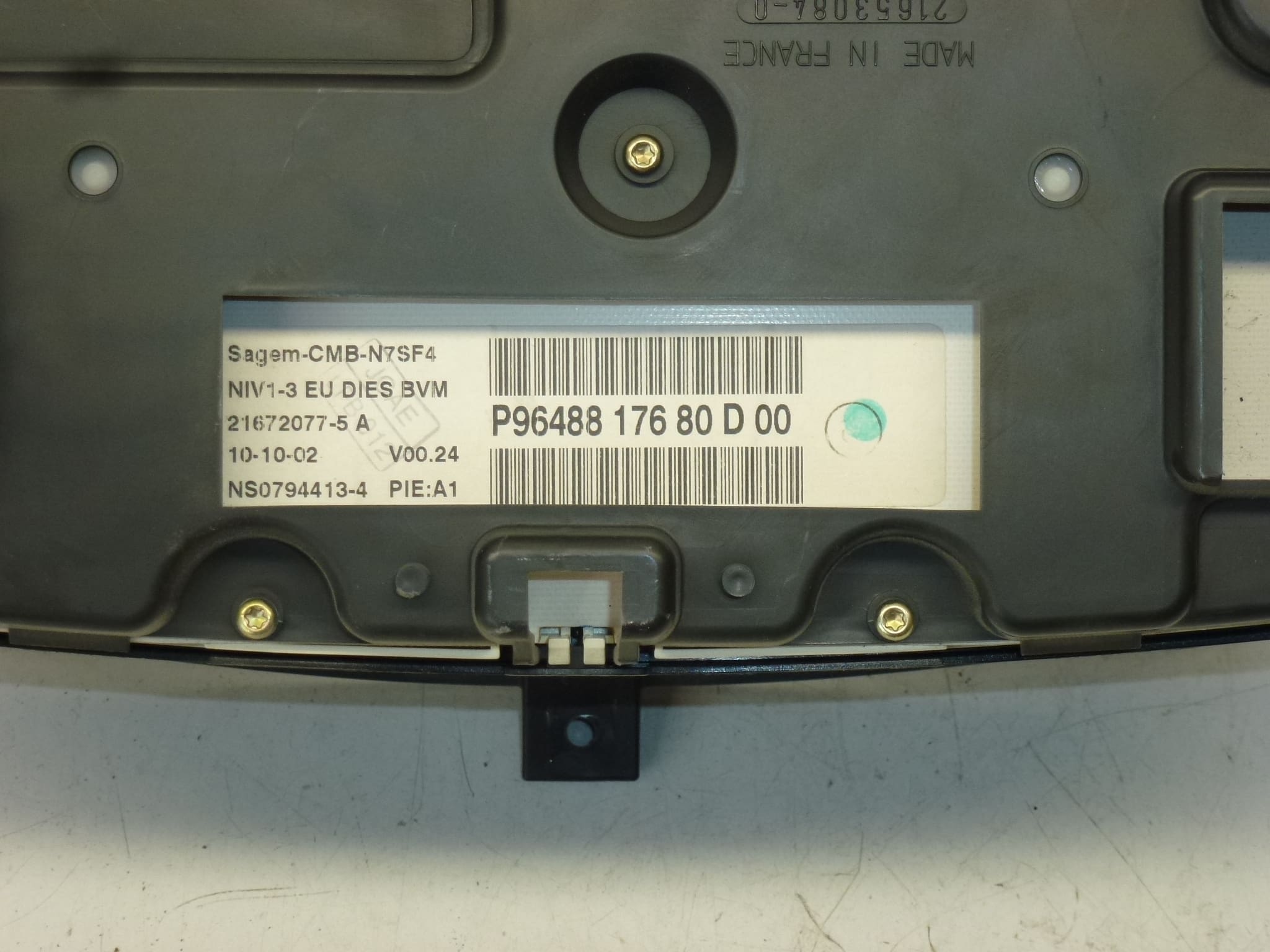 Συναγερμοί ταχύμετρου 262000 χλμ Citroën Xsara Sagem 9648817680 6104TC