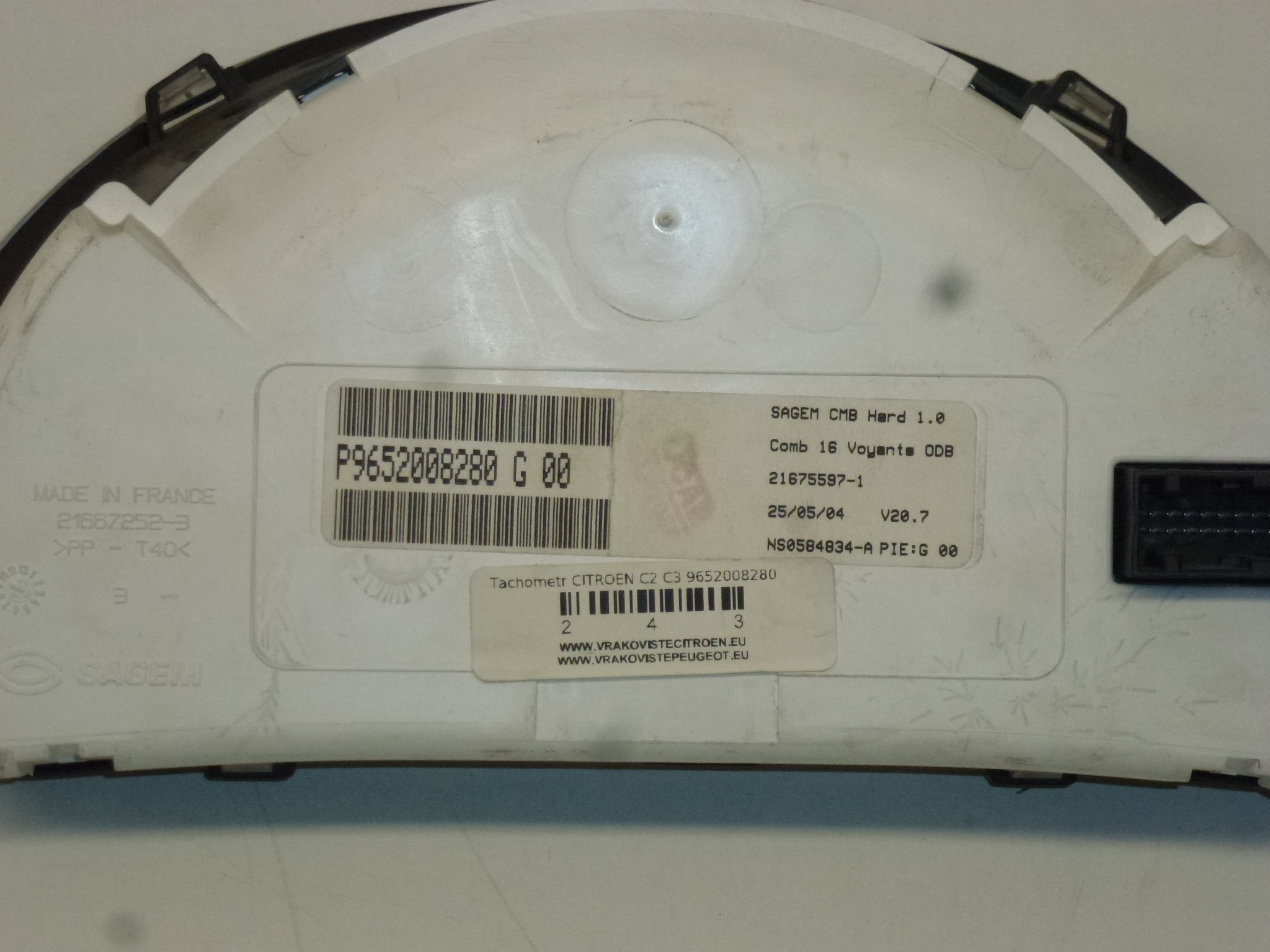 Ταχύμετρο Citroën C2 C3 χιλιόμετρα 166000 km 9652008280