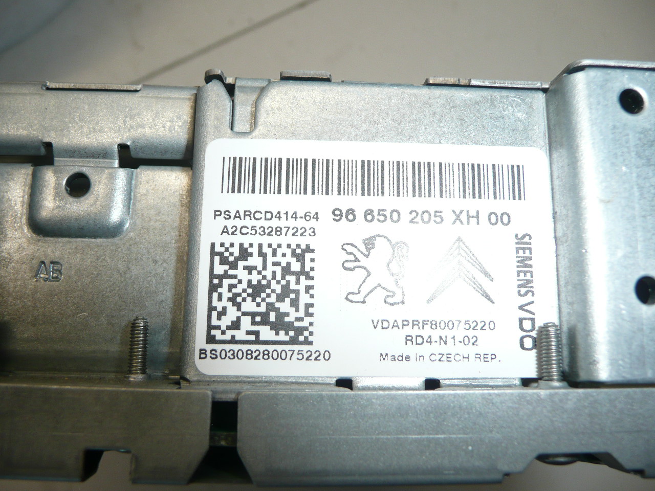 Ραδιόφωνο αυτοκινήτου CD RD4-N1-02 Citroën Peugeot 96650205XH