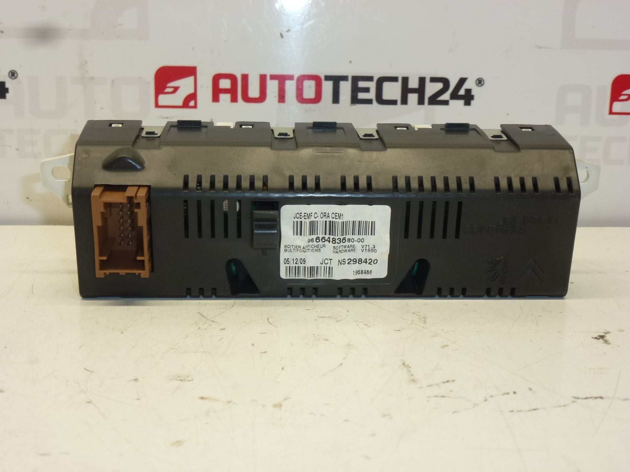 Οθόνη ραδιοφώνου υπολογιστή Citroën Peugeot 9666483680-00 6593H7 - Image 2